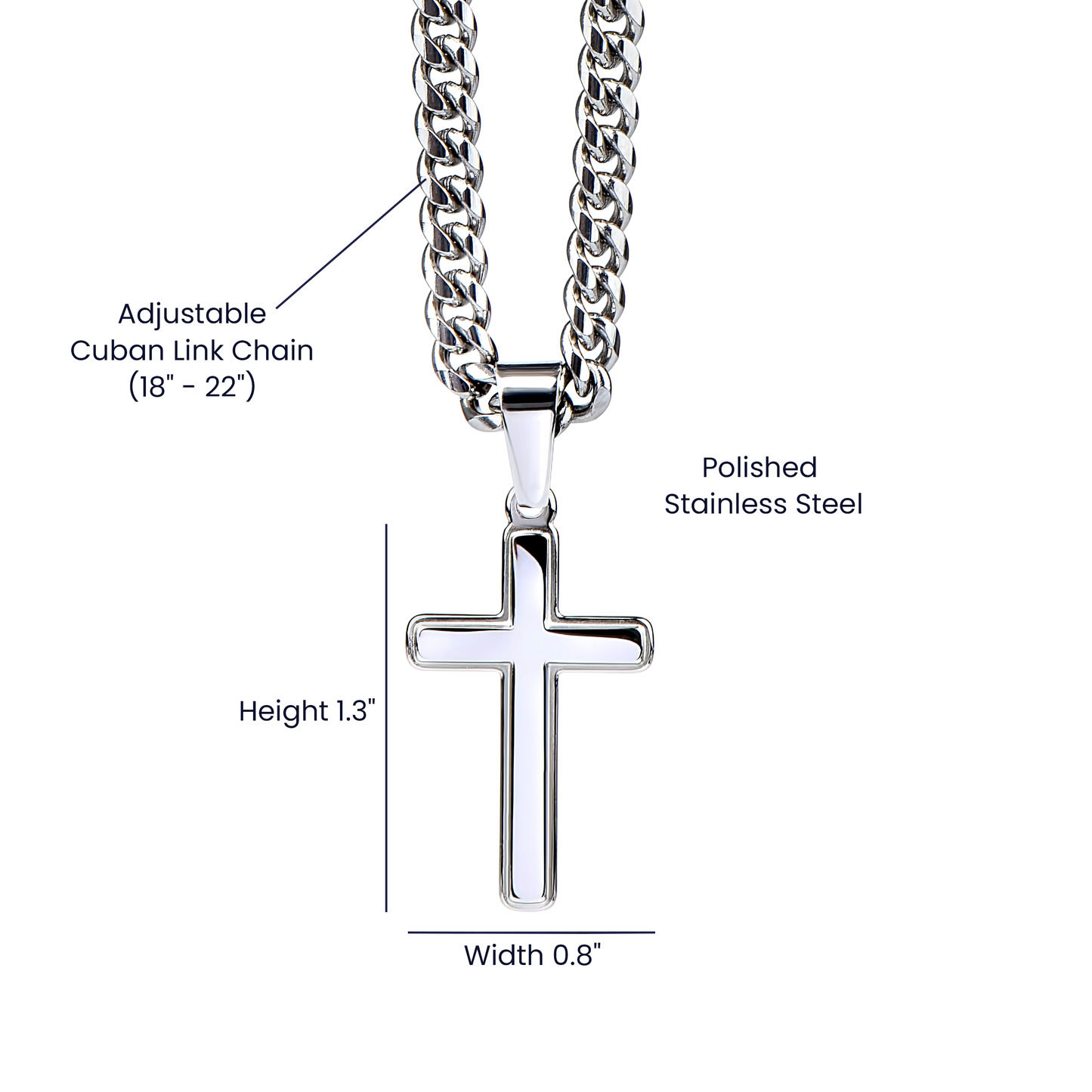 Cross Pendant | Sentimental Gift for Grandson from Grandma or Grandpa
