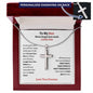 To My Son Cross Necklace from Mom or Dad, Christian Gift