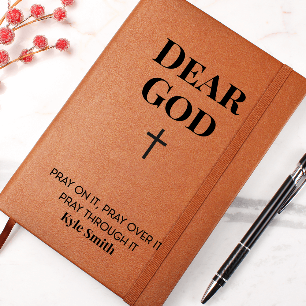 Dear God Personalized Prayer Journal Custom Prayer Notebook Christian Gift Journal Prayer Diary Bible Study Gifts for Men Dad Gift Faith Journal