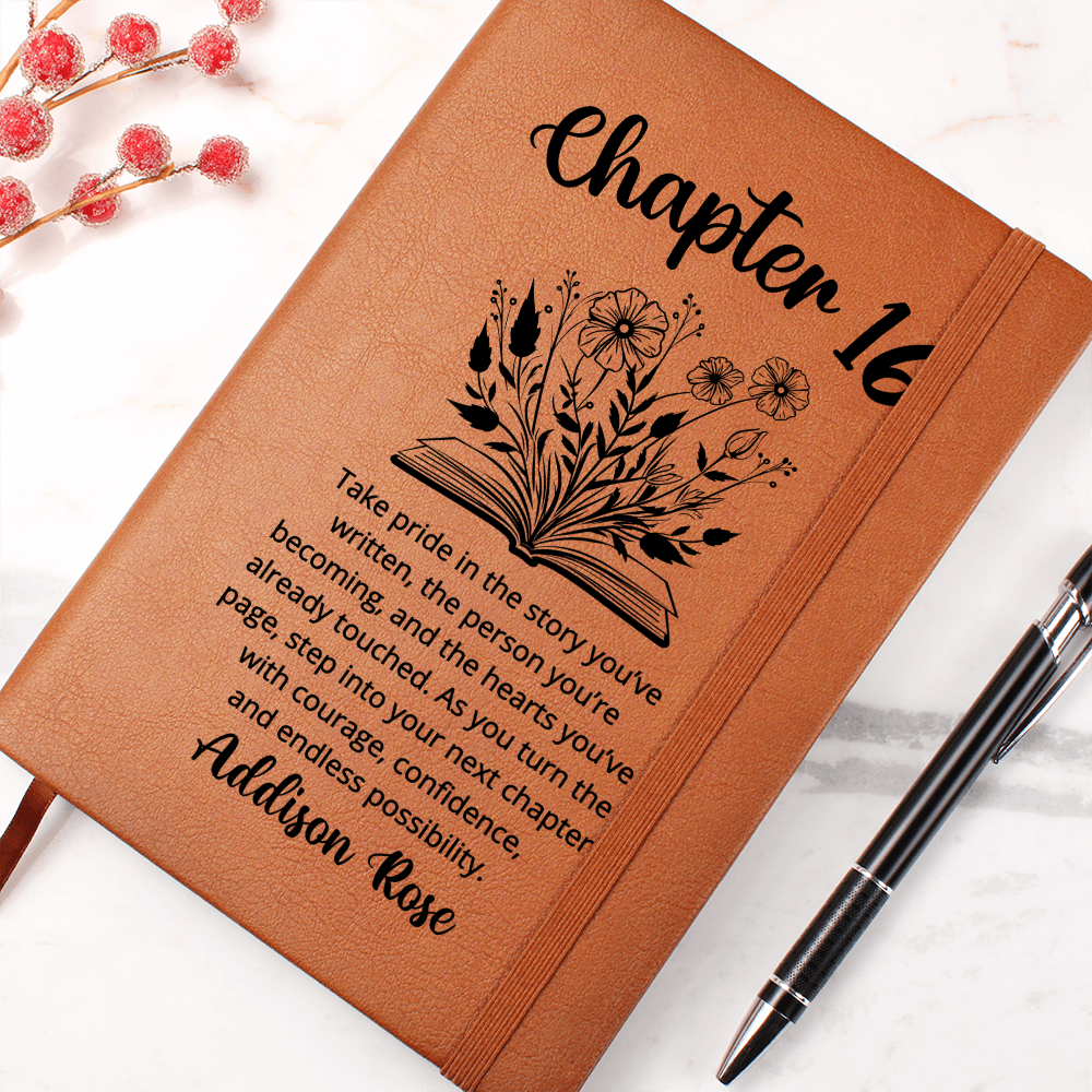 16th Birthday Gift For Girl, Personalized Sweet Sixteen Journal, Custom Leather Notebook, Unique Teen Girl Gift, 16th Birthday Present