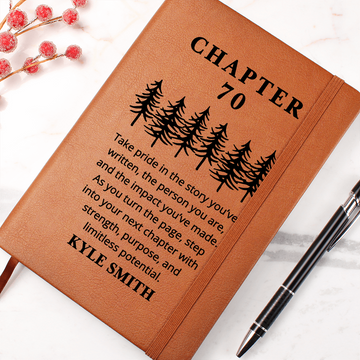 70th Birthday Gift for Men, Custom Leather Journal, Personalized 70th Gift for Him, Grandpa, Husband or Friend, Dad 70th Birthday