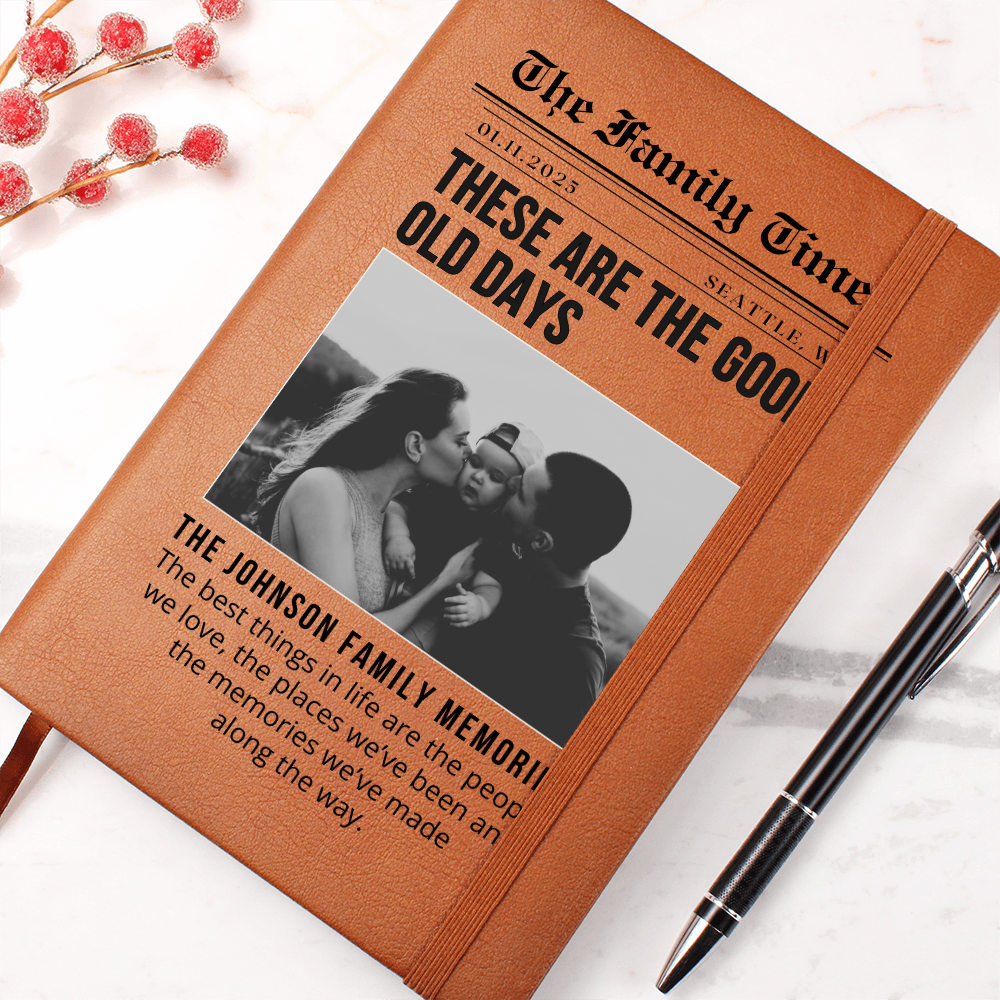 Family Memories - Custom Family Heirloom Memory Book - Personalized Journal - Family Stories Notebook - New Parents Gift - Family Reunion