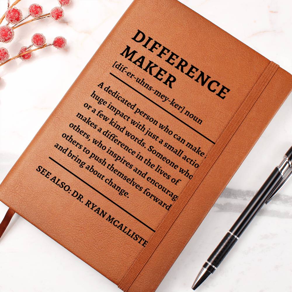 Difference Maker Definition Gift for Doctor Personalized Journal, Doctor Graduation Gift, New Doctor Gift