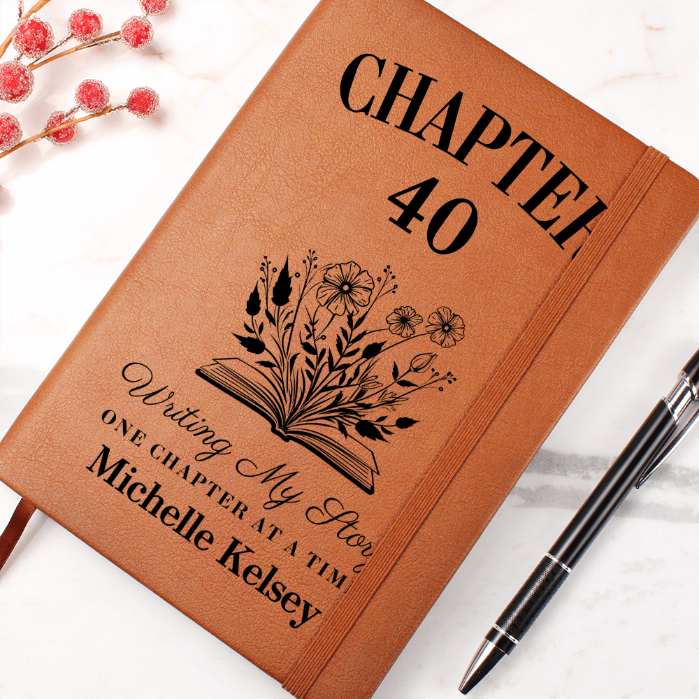 Personalized Name Journal Forty Birthday Gift Best Friend Milestone Birthday Gift, Friend Birthday, 40th Birthday, New Chapter Journal