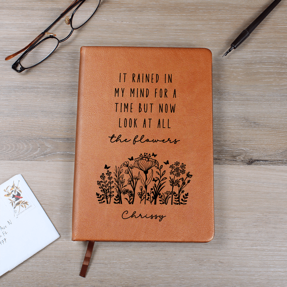 Personalized Wildflower Journal Mental Health Recovery Notebook Life Affirming Quotes About Life Gift Social Worker Apparel Suicide Prevention