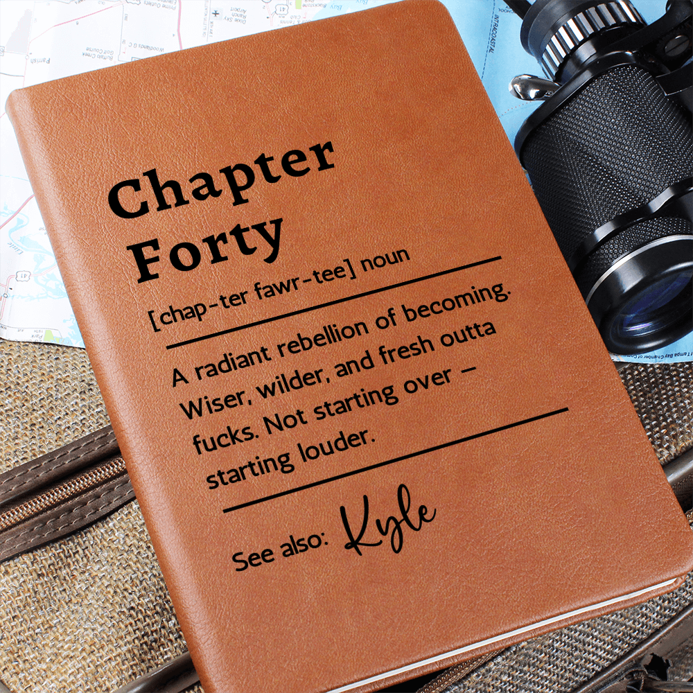 Chapter Forty Funny Definition Gift Custom Journal Fortieth Birthday Gifts Personalized 40th Birthday Book Letters
