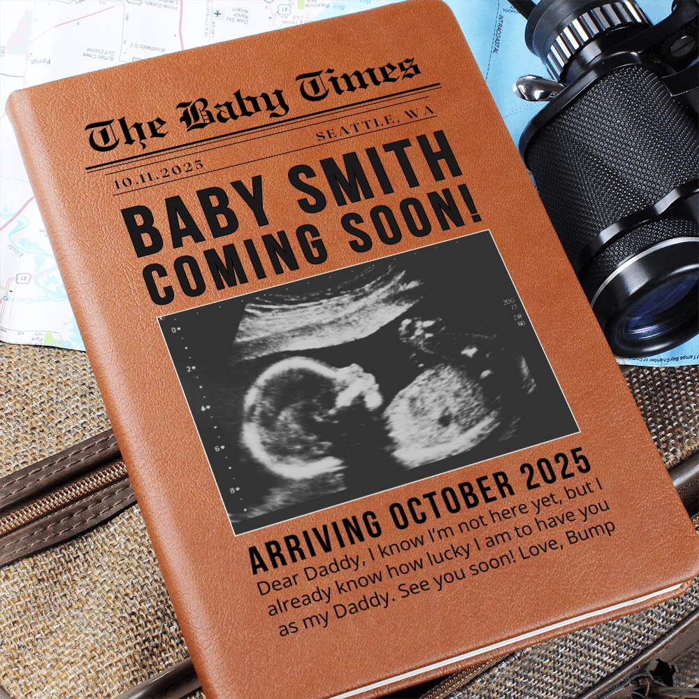 Personalized New Baby Sonogram Gift, Pregnancy Gift, New Dad Gift for Him, Fathers Day Gift from Bump to Daddy