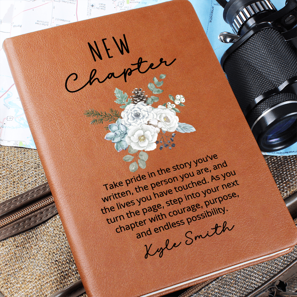Coworker Leaving Gift Journal, New Chapter Farewell Notebook, Personalized Goodbye Gift for Colleague, Going Away Present, Christmas Gift