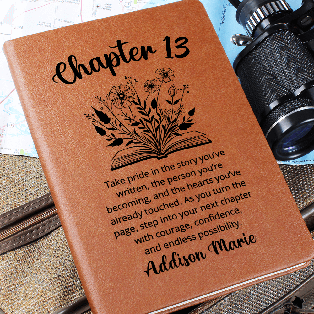 13th Birthday Gift for Girl, Personalized Journal for Her, Custom Name Notebook, Keepsake Memory Book, Sweet 13 Birthday Present
