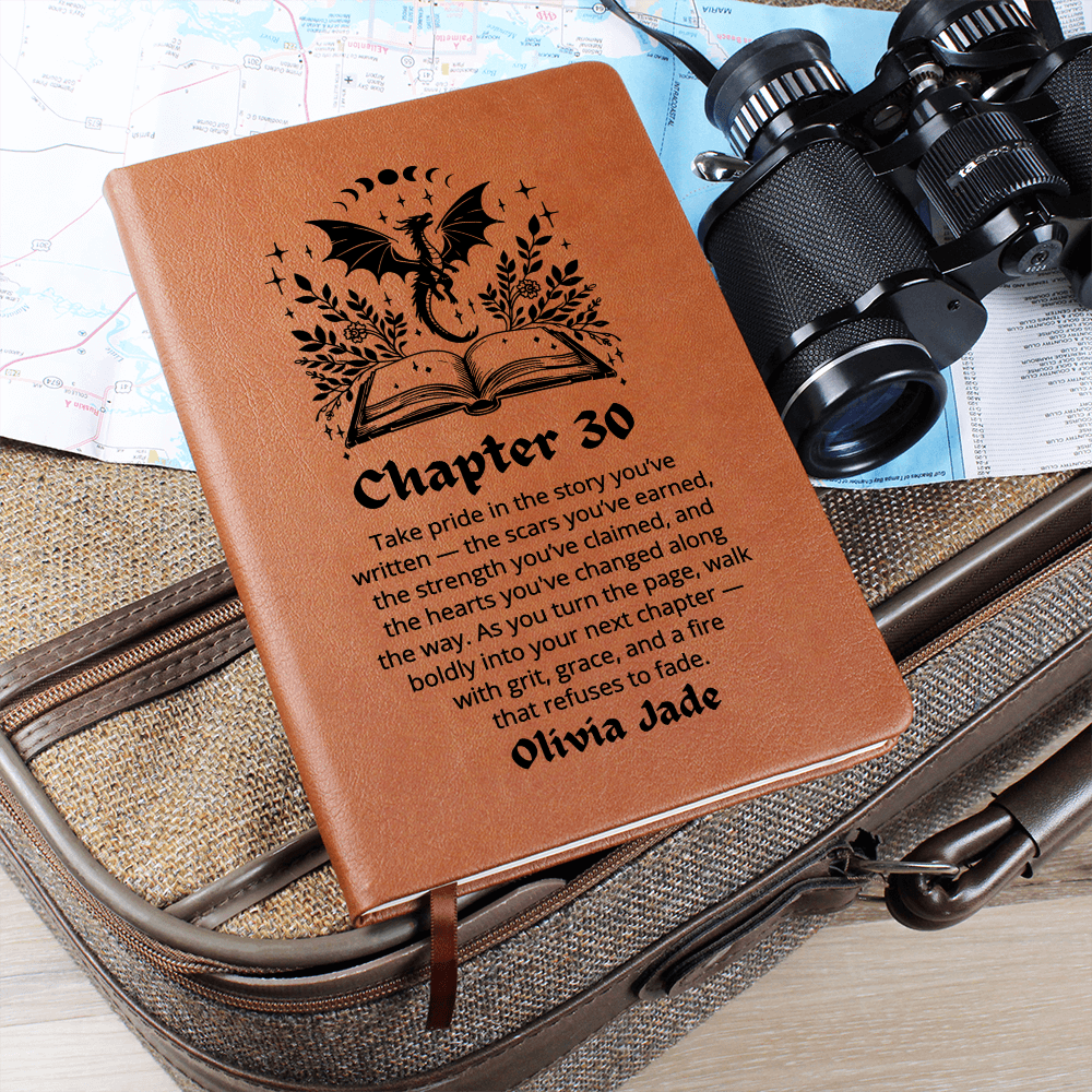 Chapter Thirty Custom Journal Bookish Thirtieth Birthday Gifts Personalized 30th Birthday Book, Friend Coworker Birthday Gift for Her
