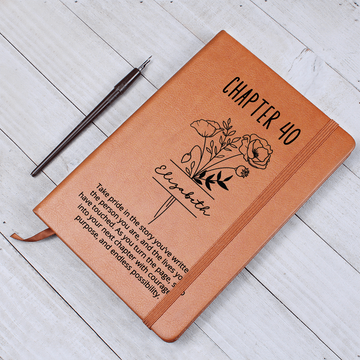 40th Birthday Gift for Her or Him-Chapter 40 Name Journal Birth Month Flower Notebook, Personalized Birthday Gift for 40 Year Old Daughter
