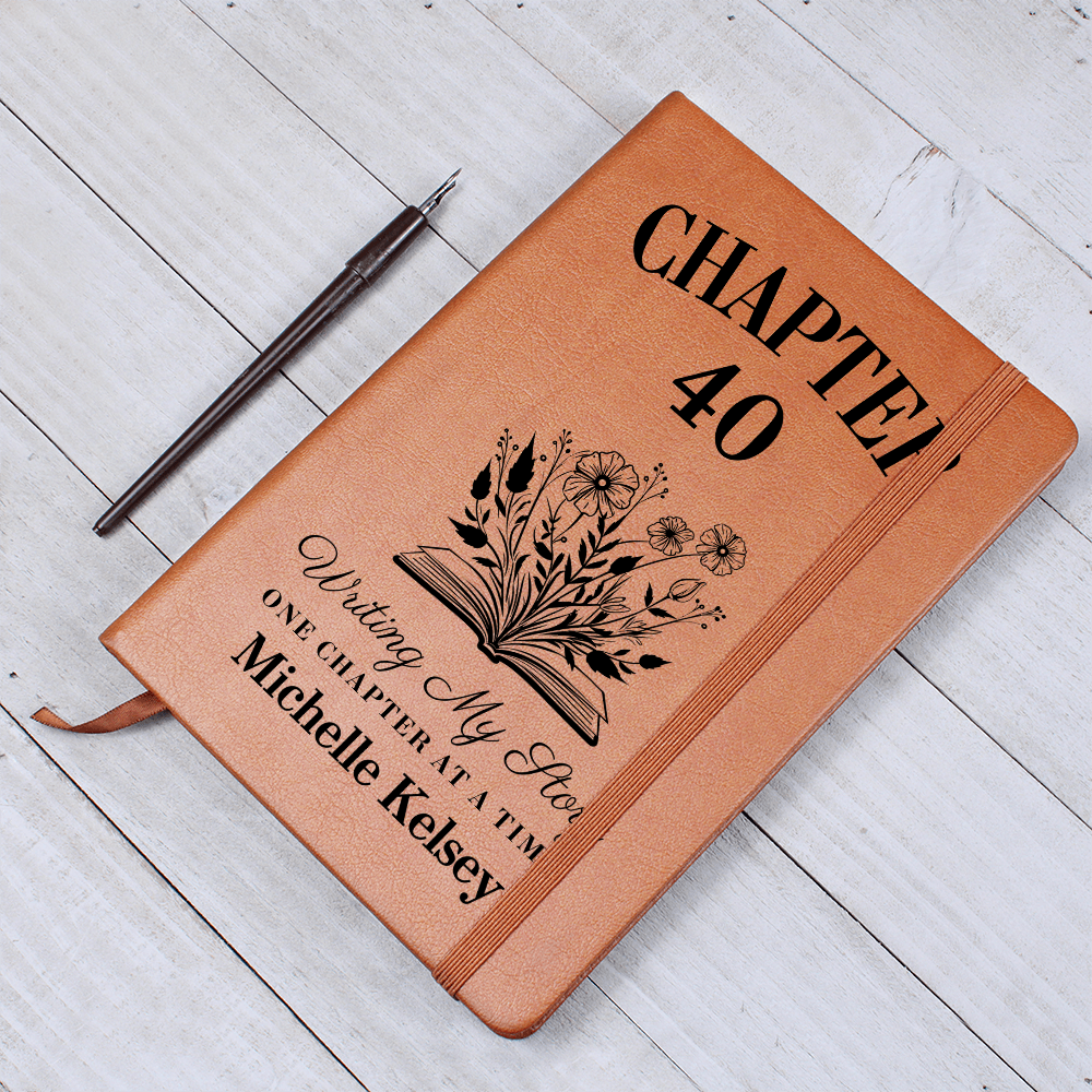 Personalized Name Journal Forty Birthday Gift Best Friend Milestone Birthday Gift, Friend Birthday, 40th Birthday, New Chapter Journal
