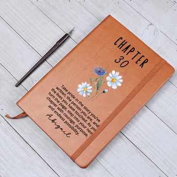 30th Birthday Gift, Chapter 30 Name Journal, 30 Years Old, Turning Thirty Notebook, 30 Years Old Gift for Her Friend Daughter Sister