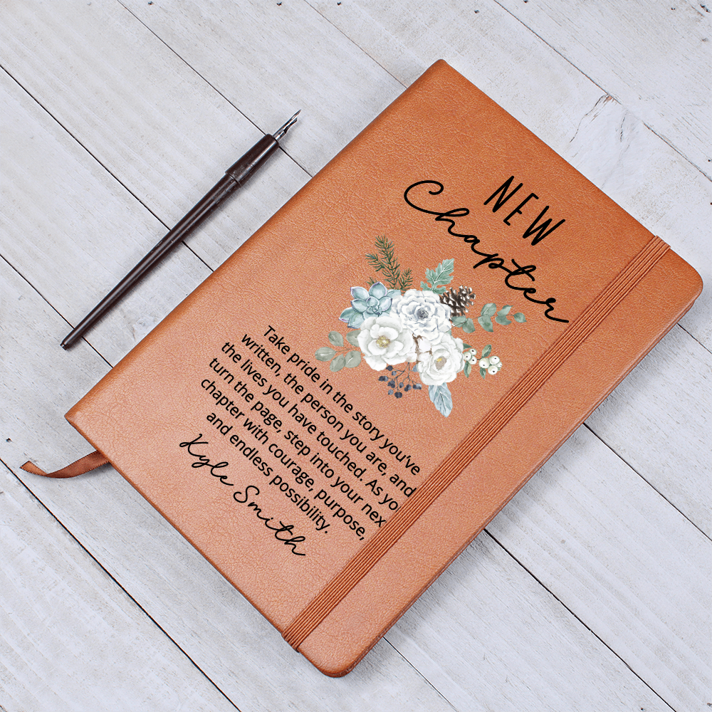 Coworker Leaving Gift Journal, New Chapter Farewell Notebook, Personalized Goodbye Gift for Colleague, Going Away Present, Christmas Gift