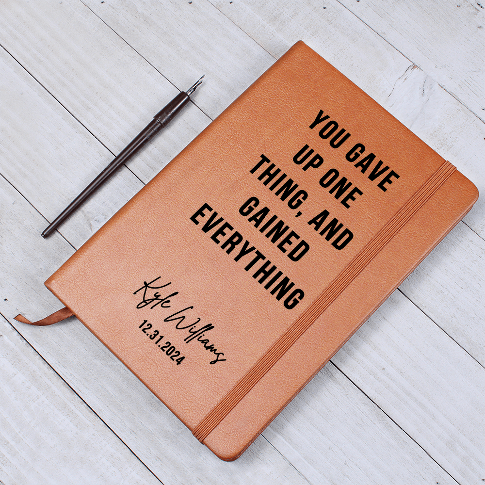 Sober Encouragement Journal I Personalized Date Sobriety Gift Custom Name Notebook for Women or Men, Addiction Recovery, Health Awareness