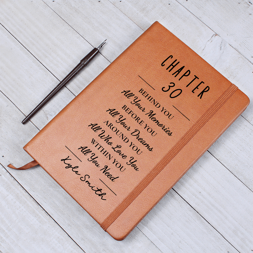 Chapter 30 Birthday Journal, Personalized 30th Birthday Gift for Women or Men, New Chapter Notebook, Milestone Keepsake, Christmas Gift