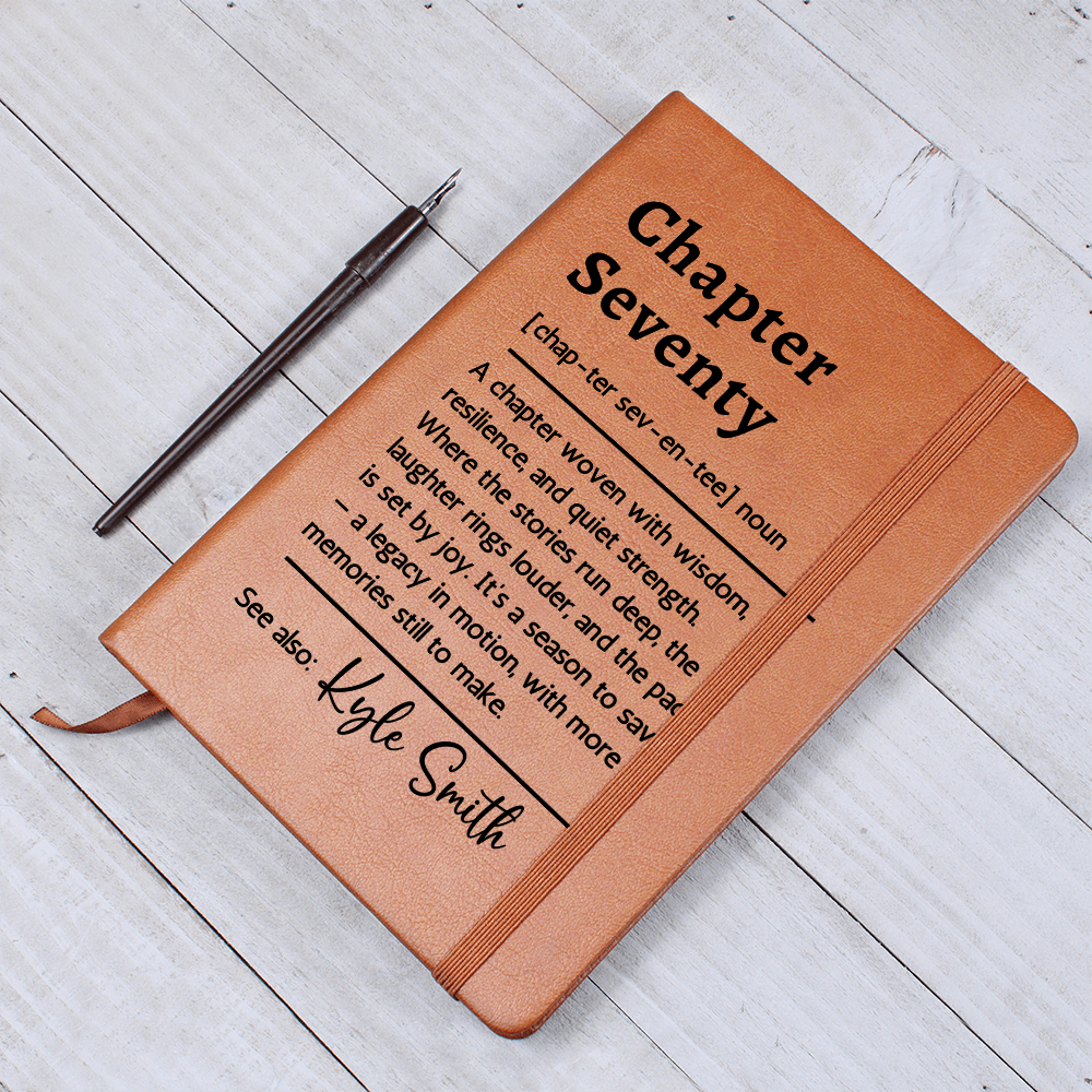 70th Birthday Gifts, Personalized Journal for Him or Her, Custom Name Notebook, Keepsake Memory Book, Milestone Birthday Present