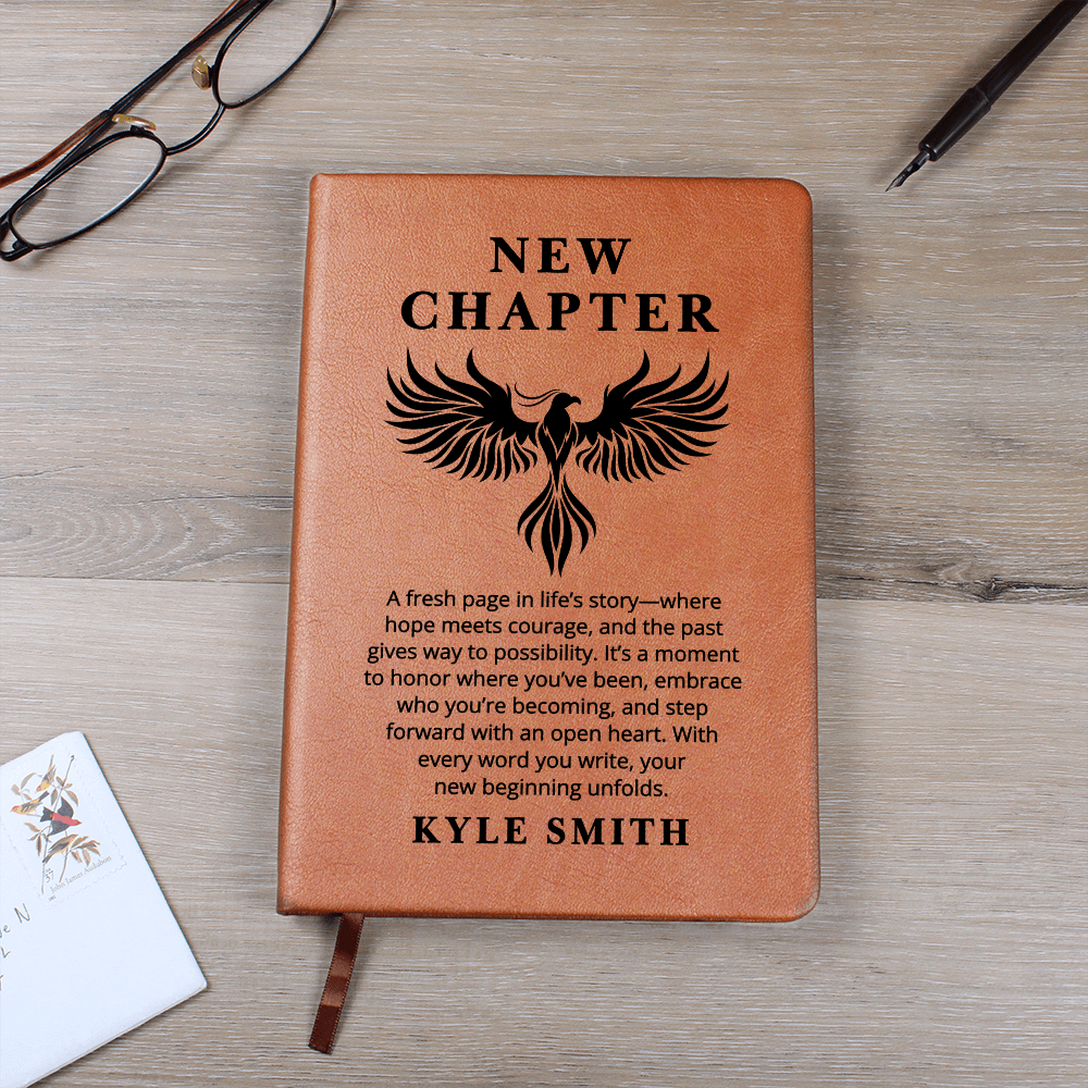 Personalized Sobriety Journal | Custom Name New Chapter Notebook | Addiction Recovery Gift | Sober Anniversary Encouragement Gift