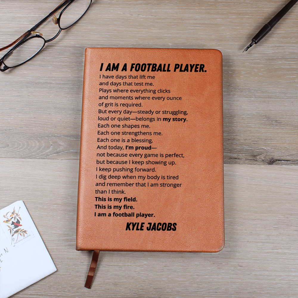 Personalized Football Player Gift | Custom Name Notebook