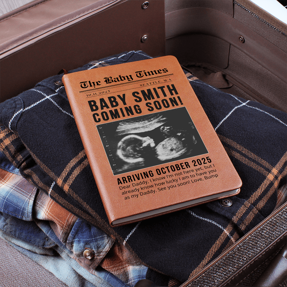 Personalized New Baby Sonogram Gift, Pregnancy Gift, New Dad Gift for Him, Fathers Day Gift from Bump to Daddy