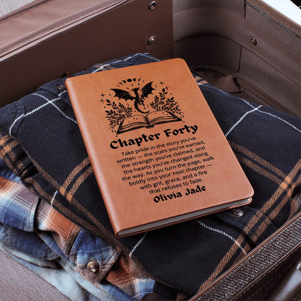 Forty Birthday Gift Best Friend Personalized Name Journal Gift for Her Bookish 40th Birthday Gift For Book Lovers Fortieth One More Chapter