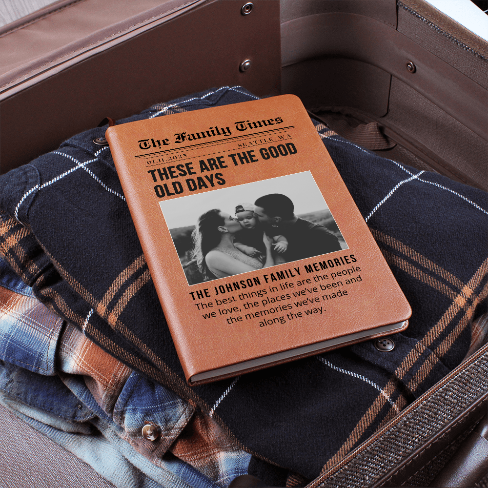 Family Memories - Custom Family Heirloom Memory Book - Personalized Journal - Family Stories Notebook - New Parents Gift - Family Reunion