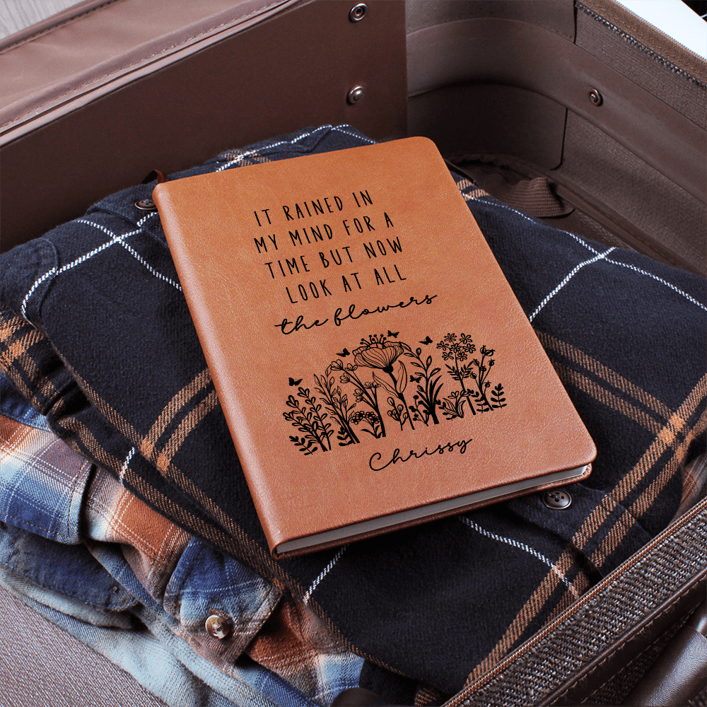 Personalized Wildflower Journal Mental Health Recovery Notebook Life Affirming Quotes About Life Gift Social Worker Apparel Suicide Prevention