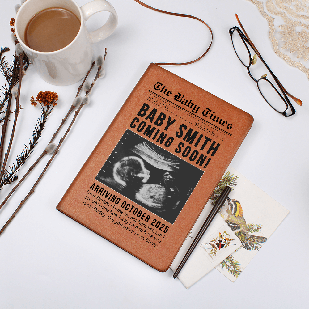 Personalized New Baby Sonogram Gift, Pregnancy Gift, New Dad Gift for Him, Fathers Day Gift from Bump to Daddy