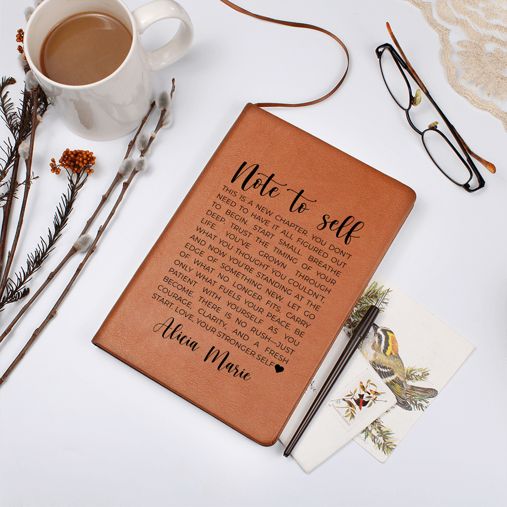 Custom Name Encouragement Gift Fresh Start, Mental Health Gratitude Journal, Anxiety Relief Diary, Self Love Inspirational Gifts for Her New Chapter