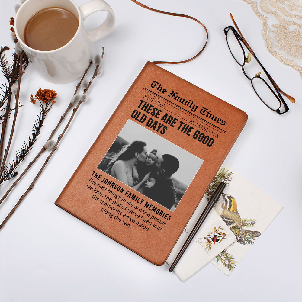 Family Memories - Custom Family Heirloom Memory Book - Personalized Journal - Family Stories Notebook - New Parents Gift - Family Reunion