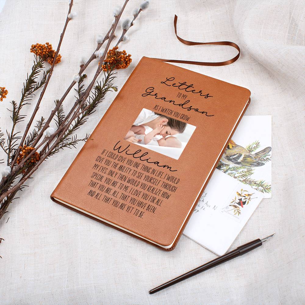 Personalized Letters to My Grandchild Journal - Custom Granddaughter or Grandson Memory Book, Baby Shower Gift, Grandparent Keepsake with Photo