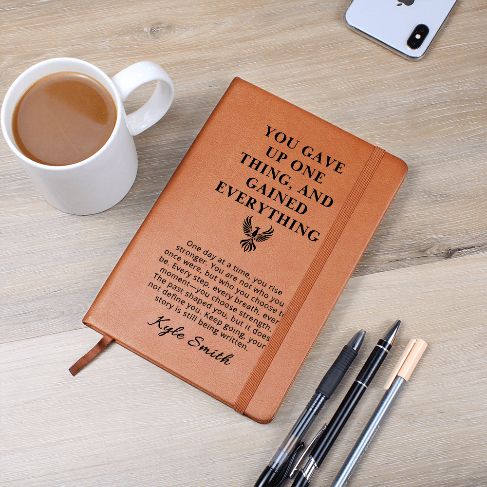 Personalized Sobriety Journal | Sober Gift for Him or Her Custom Name Notebook | Sober Birthday Gift | Celebrate Sobriety Milestones