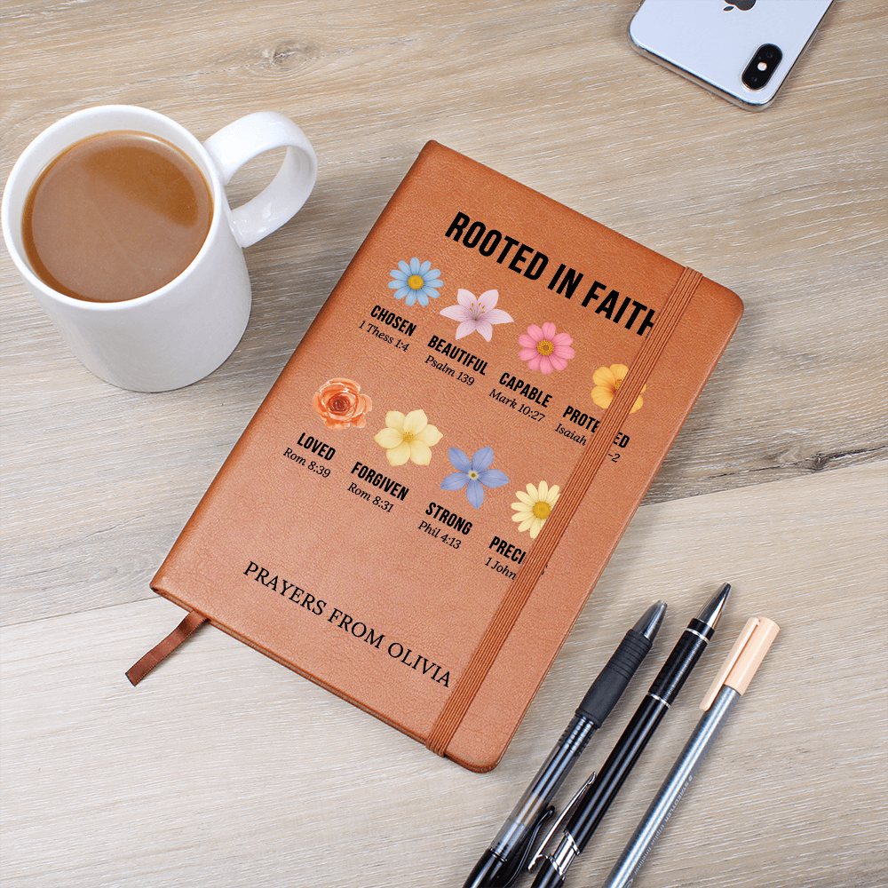 Personalized Christian Journal for Women, Bible Journal Notebook, Religious Gift, First Communion Gifts, Pastor Gifts, Retirement, Birthday