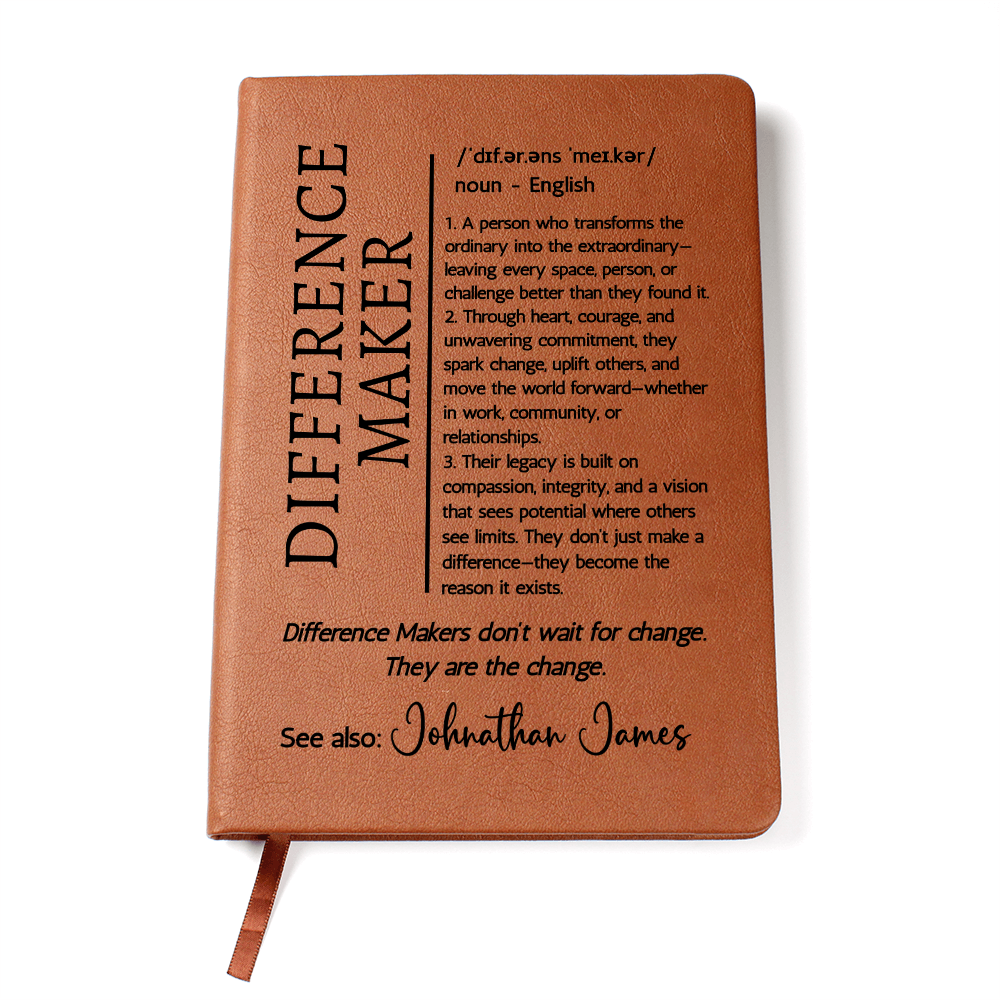 Difference maker Gift for Mentor Retirement Present Definition Notebook Teacher Leaving Gift for Principal Manager gift for girl Boss farewell