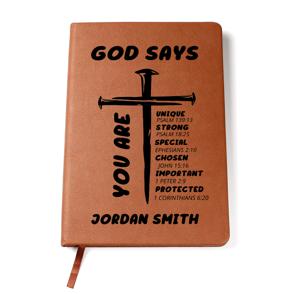 Personalized Prayer Journal For Him, Custom Bible Verse Leather Journal, Father's Day Gift, Birthday Christian Gift for Men