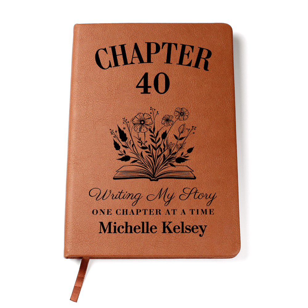 Personalized Name Journal Forty Birthday Gift Best Friend Milestone Birthday Gift, Friend Birthday, 40th Birthday, New Chapter Journal