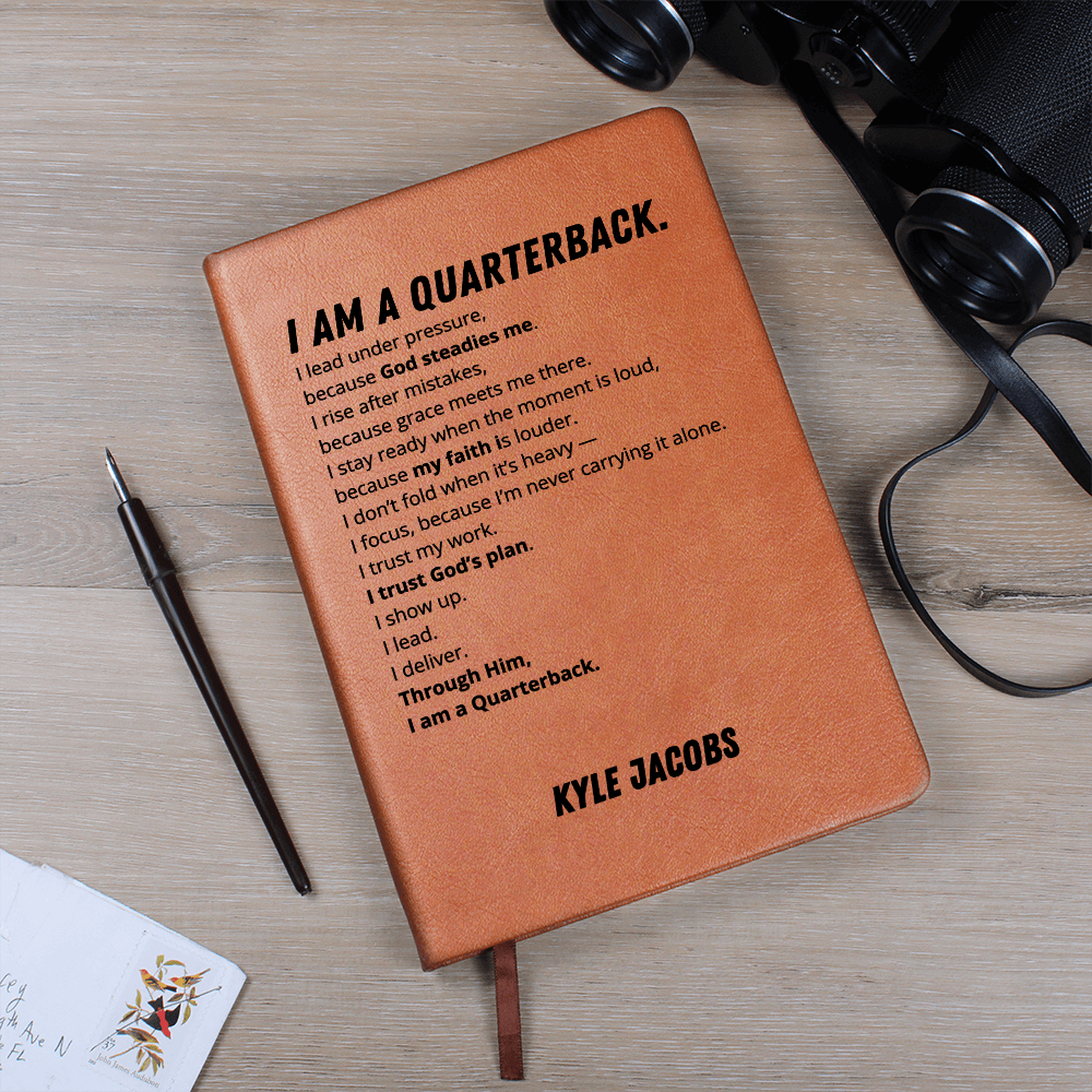 Personalized Quarterback Gift | Christian Football Player Faith Journal