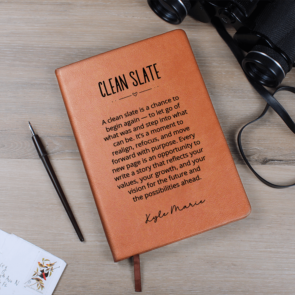 Clean Slate Personalized Journal • New Beginnings Gift • Breakup or Divorce Gift • New Job Notebook • Motivational Gift for Him or Her