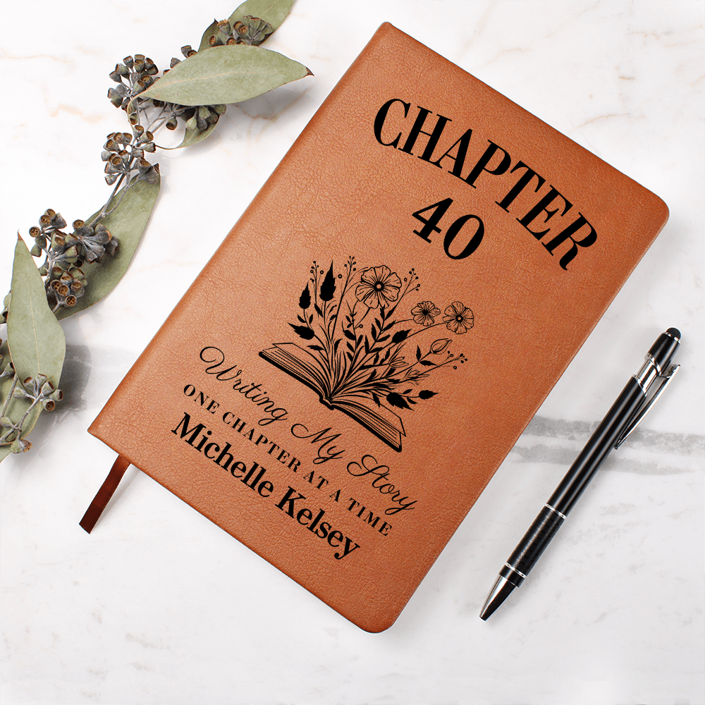 Personalized Name Journal Forty Birthday Gift Best Friend Milestone Birthday Gift, Friend Birthday, 40th Birthday, New Chapter Journal