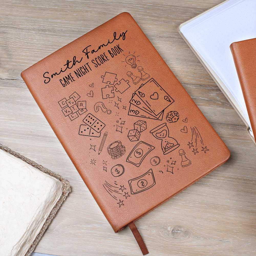 Custom Family Game Night Gifts Personalized Score Book for Families Board Game Lover Christmas Gift for Gaming Couples Fun Gamenight Gifts