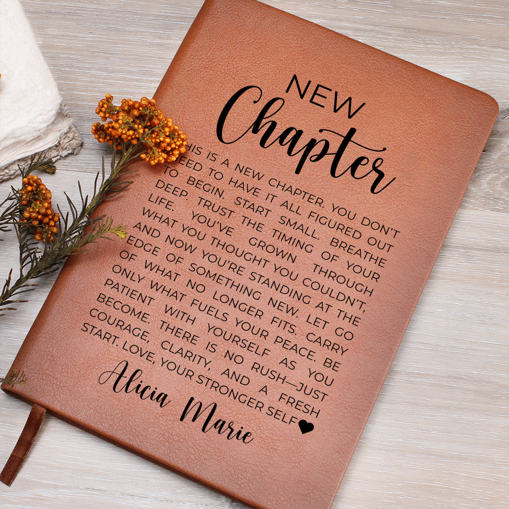 Custom Name Journal New Chapter Note To Self Motivational Mental Health Positive Inspirational Quotes, Love yourself Recovery Gift