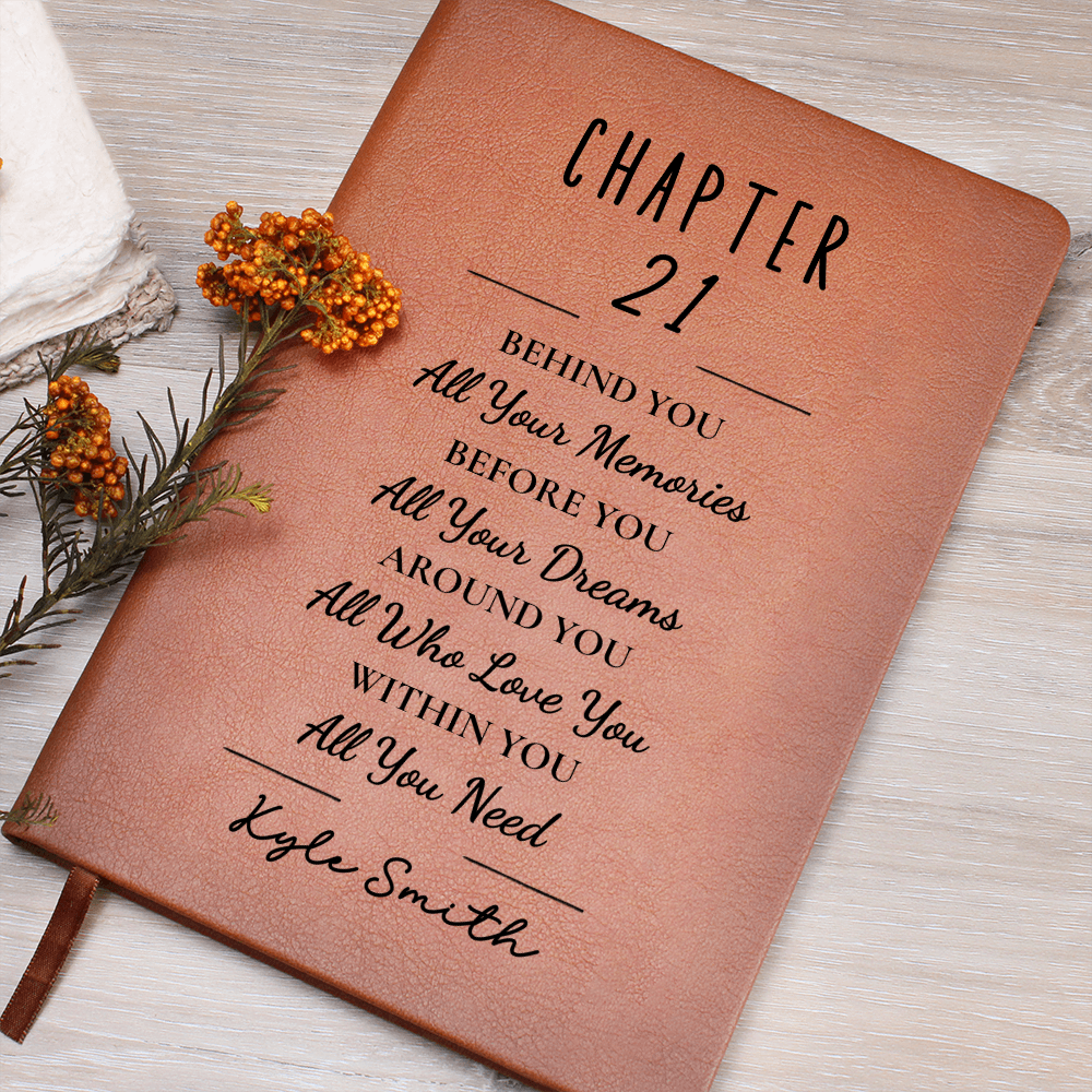 Chapter 21 Birthday Journal, Personalized 21st Birthday Gift for Women or Men, New Chapter Notebook, Milestone Keepsake, Christmas Gift