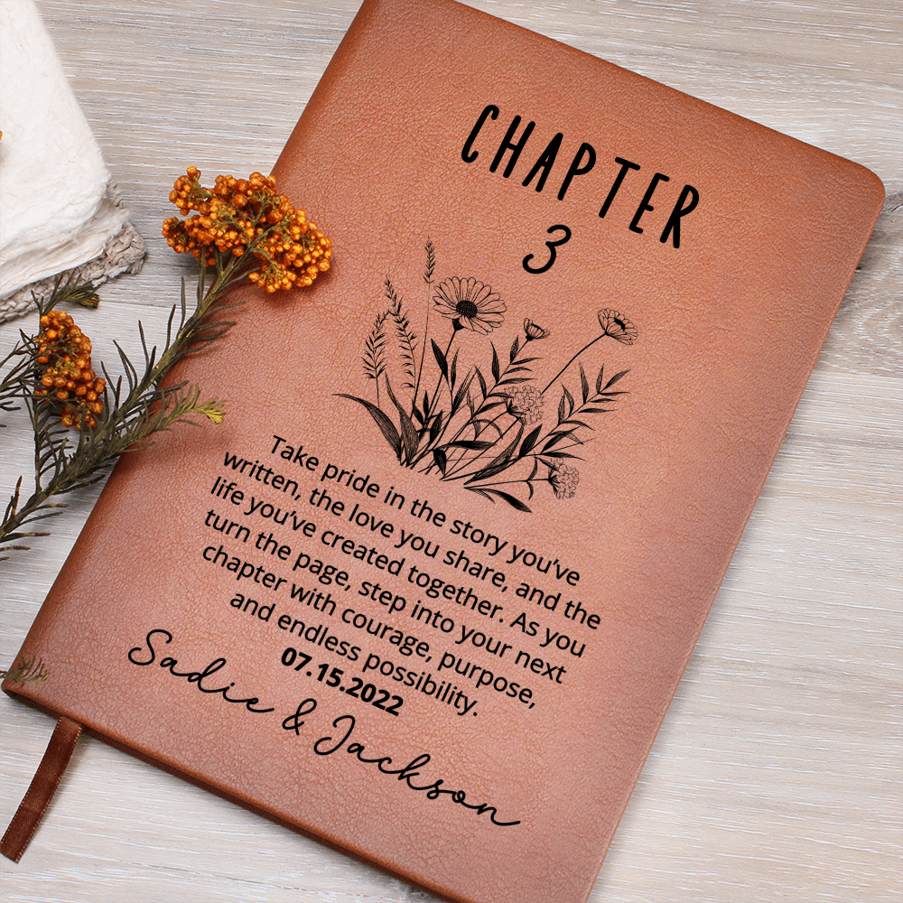 Custom Leather Anniversary Gift For Couple 3 Year Anniversary Gift For Him Personalized 3rd Anniversary Gift For Husband Wife Couples Notebook