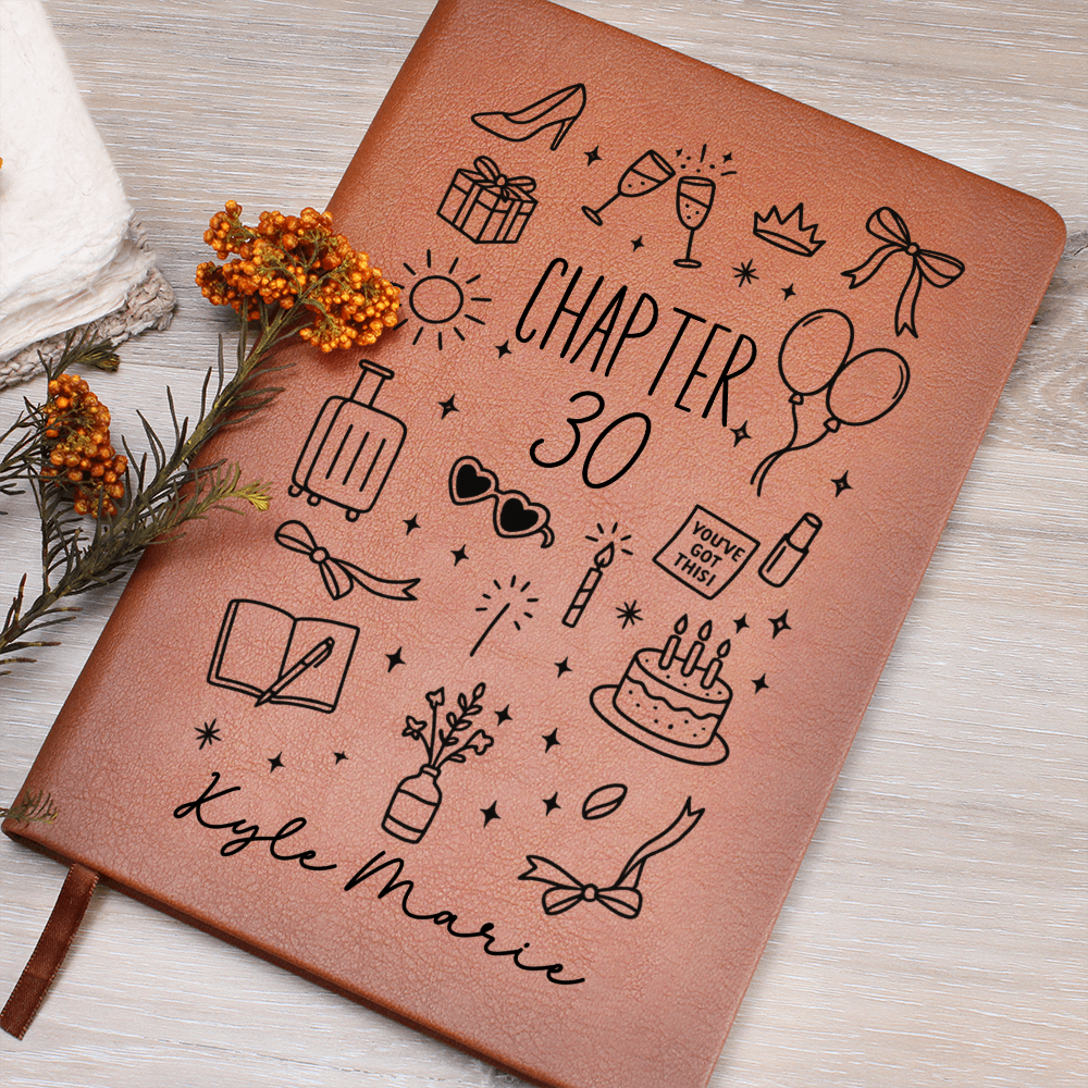 Chapter 30 Birthday Gift for Friend – Custom Journal for Her – 30th Birthday Keepsake – Personalized Gift for Best Friend Turning 30