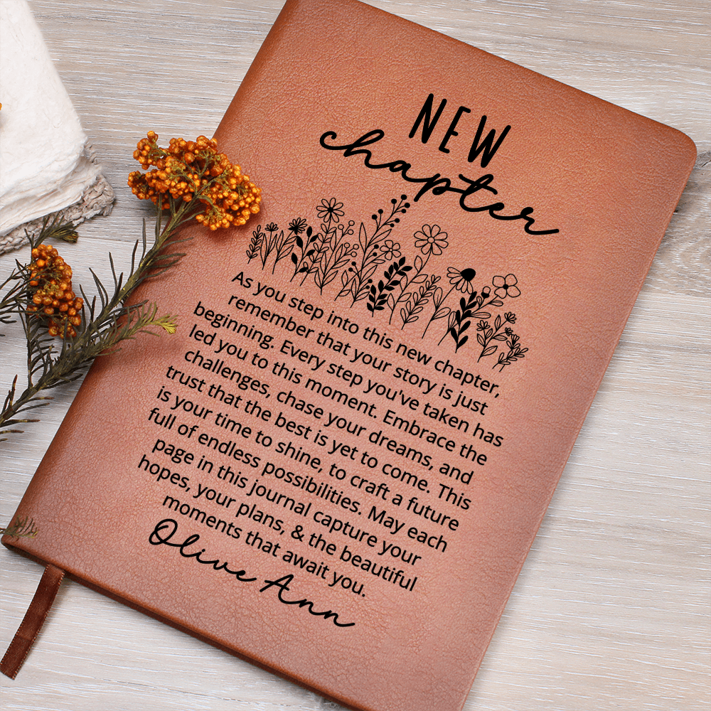 Personalized Graduation Gift For Daughter Son, Vegan Leather Journal For Daughter From Mom Dad, Custom College Graduation Gift