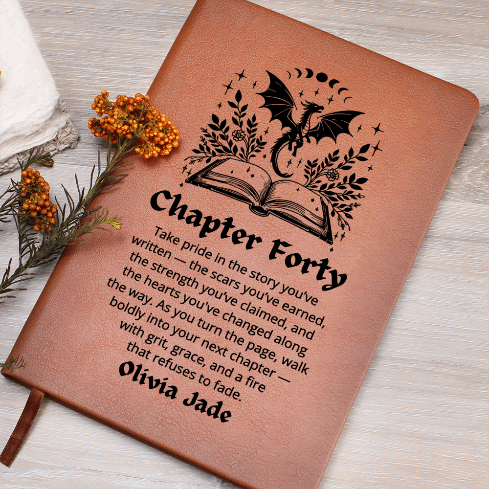 Forty Birthday Gift Best Friend Personalized Name Journal Gift for Her Bookish 40th Birthday Gift For Book Lovers Fortieth One More Chapter