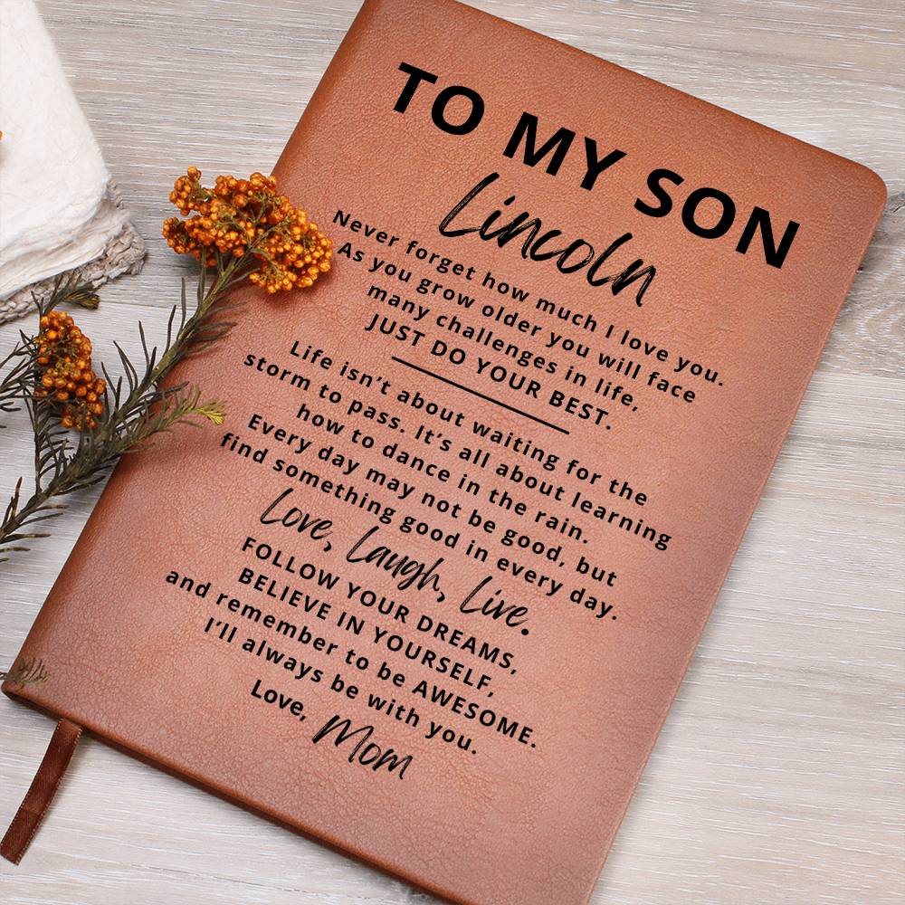 Personalized Notepad Unique Gift for Son, Rustic Diary To My Son Gift from Mom or Dad