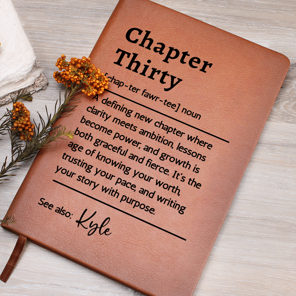 Chapter Thirty Birthday Journal Personalized, 30th Birthday Gift for Her, Custom Milestone Gift, Turning 30 Present