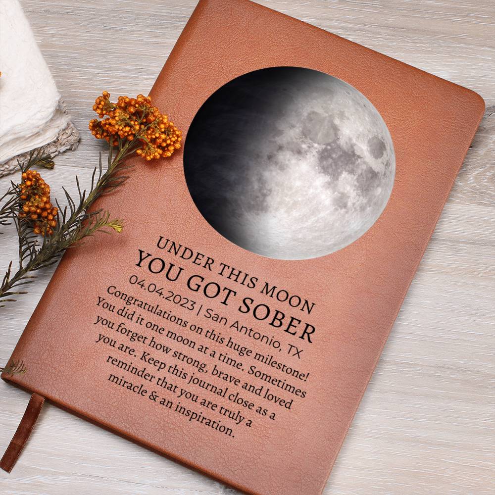 Personalized Moon Phase Gift 1 Year Sober Gift | Recovery Gifts | Sobriety Gift | Sober Birthday