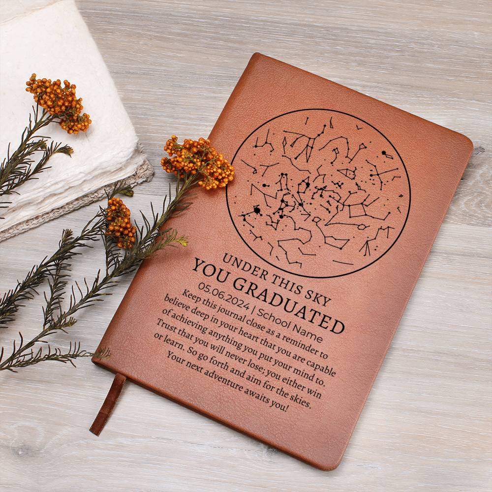 Graduation Gift Custom Star Map By Date | Personalized Grad Gift for Son, Grandson, Daughter or Granddaughter